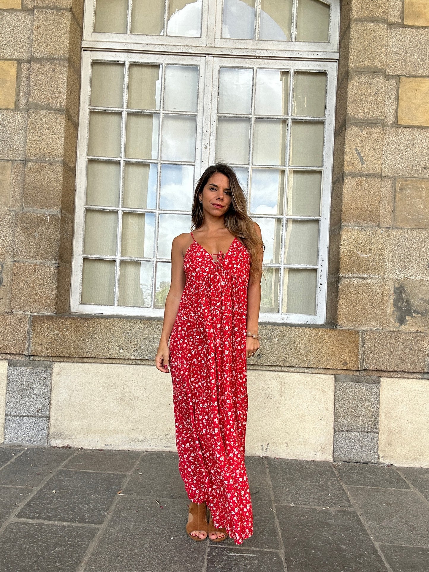 Robe longue fleurie Murcia