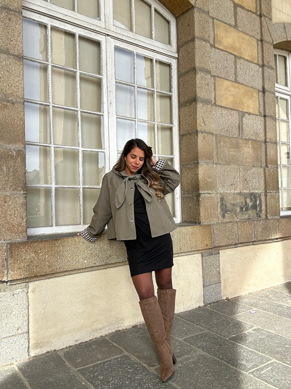 Veste à capuche amovible Garance kaki