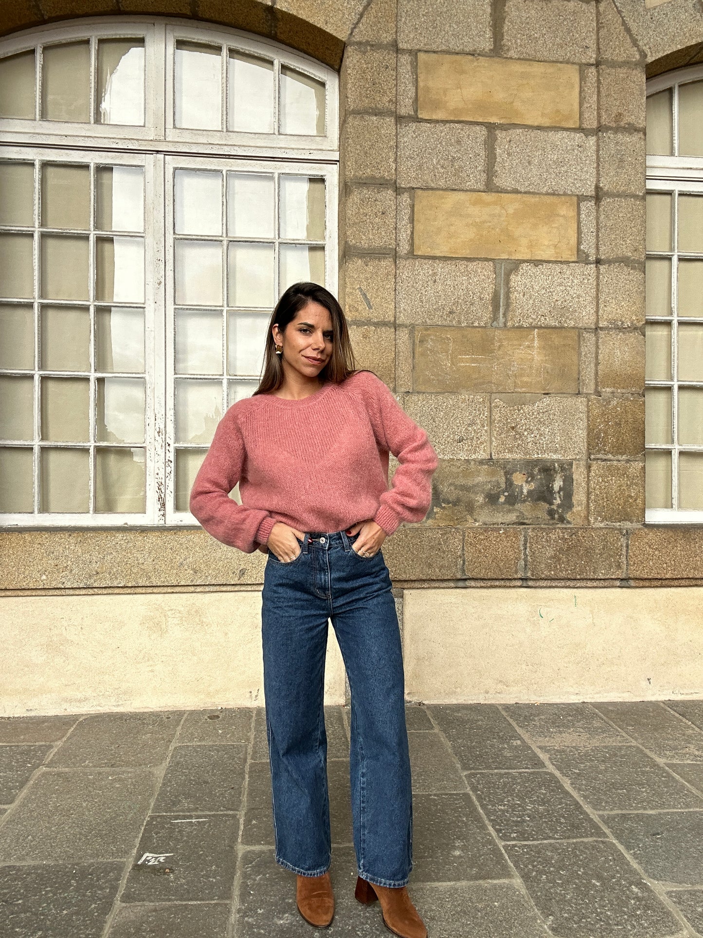 Pull Anna vieux rose