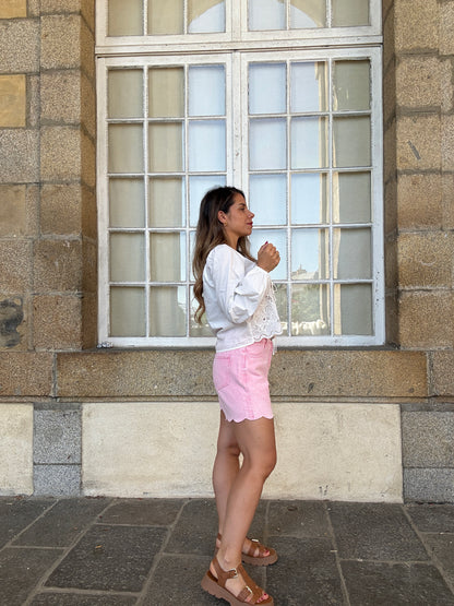 Short en jean Pippa rose