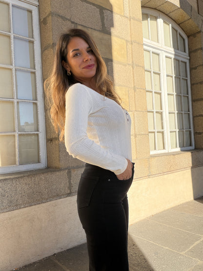 Top Cléo beige