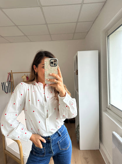 Chemise volants cœur Garance