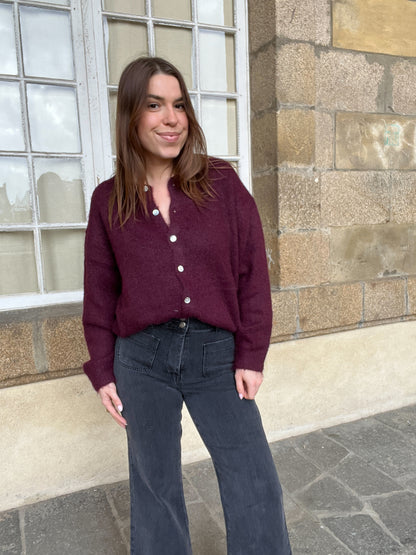 Cardigan Agatha bordeaux