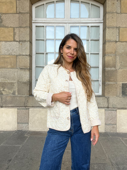 Veste matelassée liberty jaune Alma