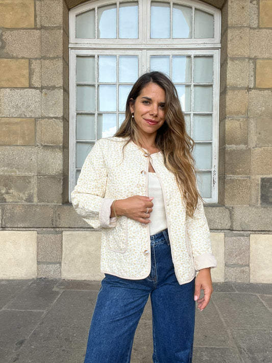 Veste matelassée liberty jaune Alma
