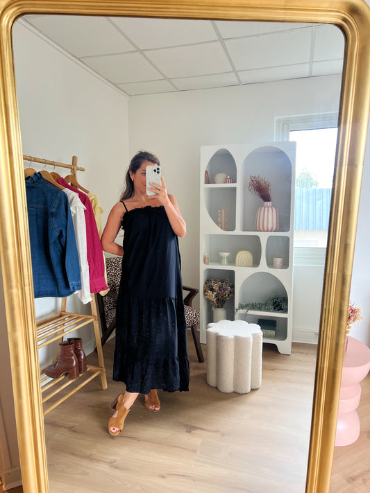 Robe longue Jade noire