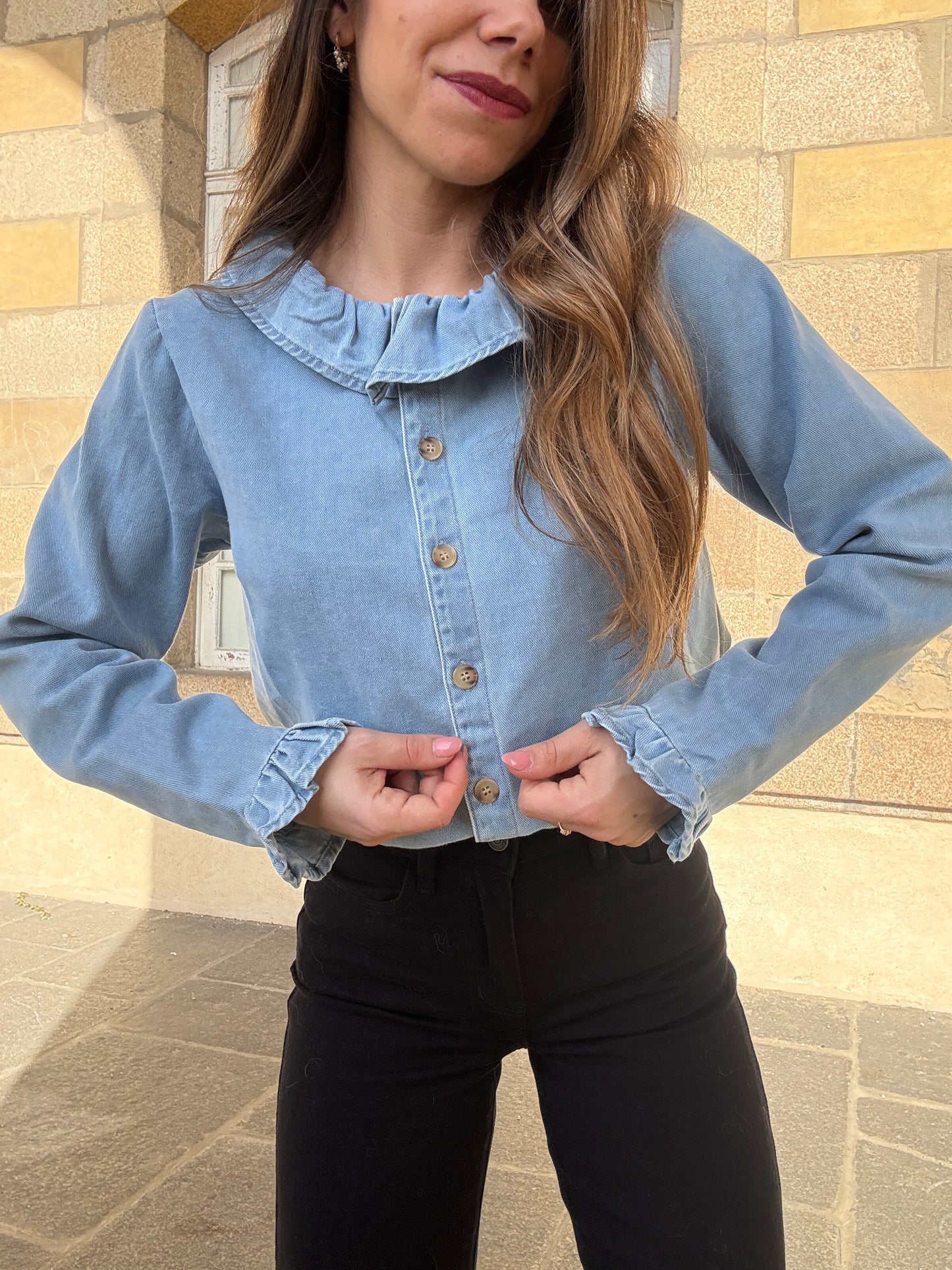Blouse Pia denim clair