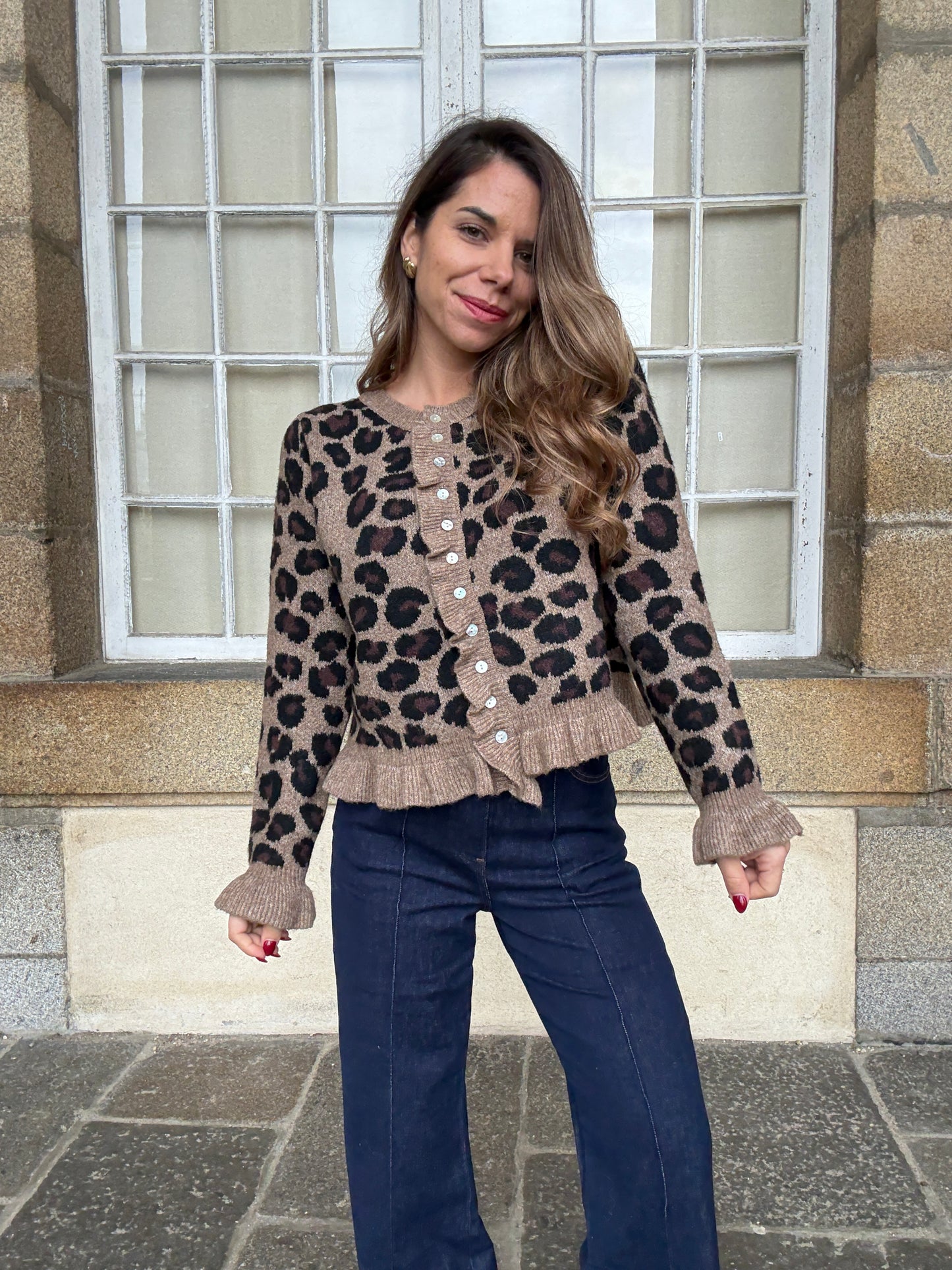 Cardigan Maxine léopard