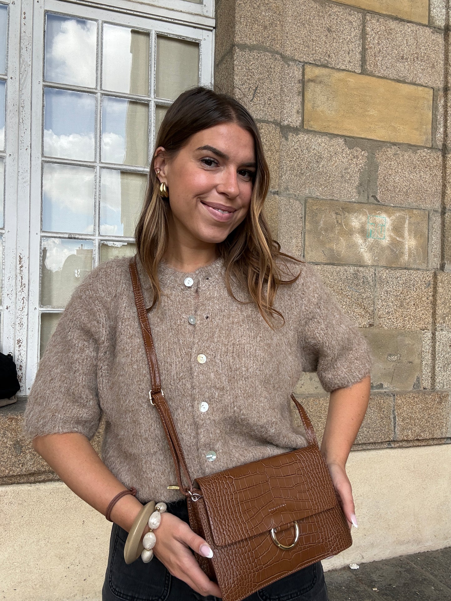 Sac à main en cuir Julia marron