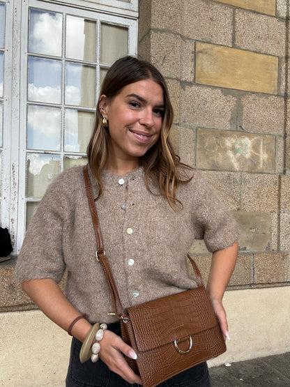 Sac à main en cuir Julia marron