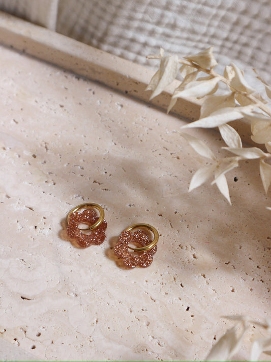 Boucles d'oreille Fleur Sparkling