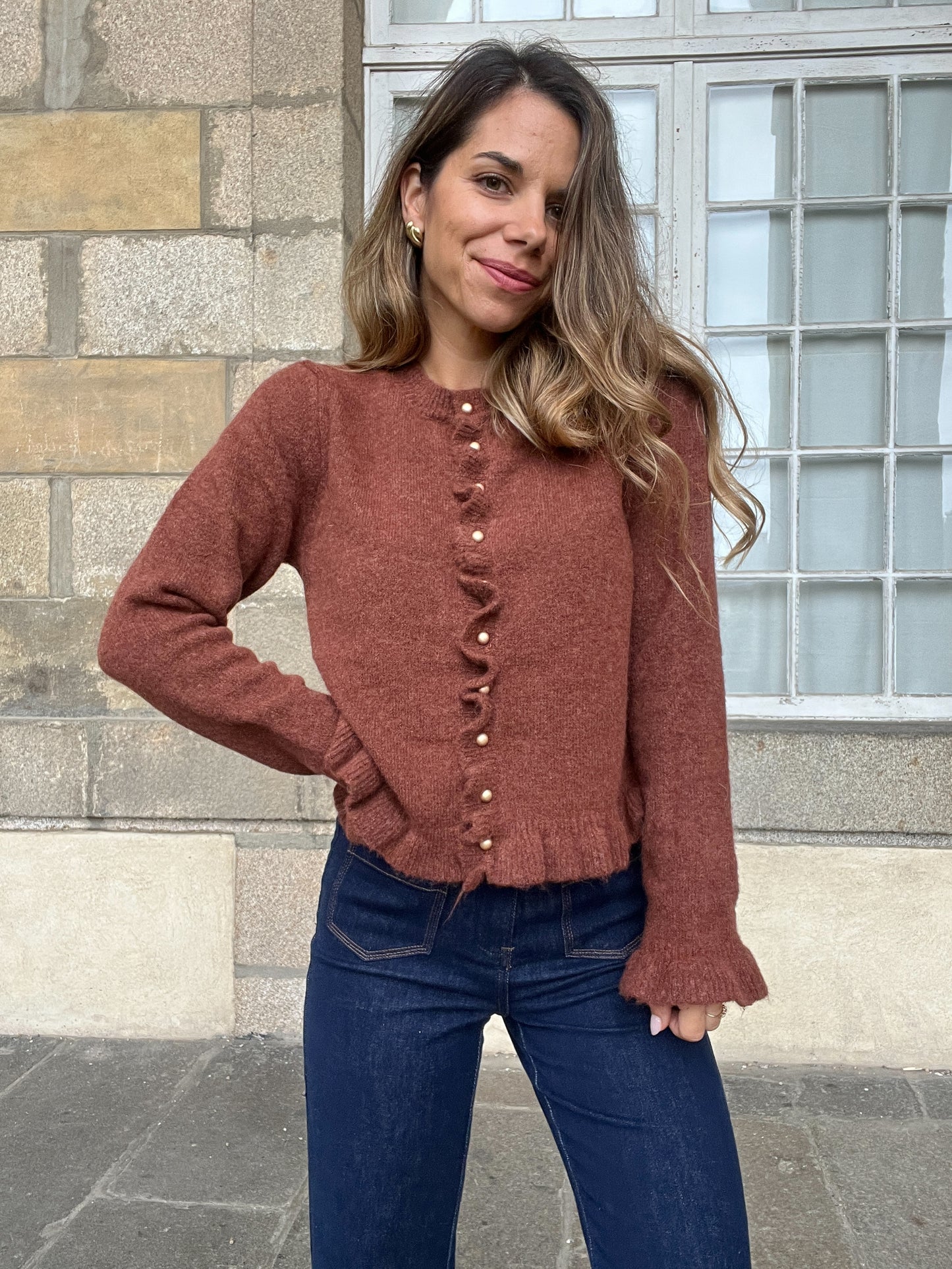 Cardigan Maxine marron