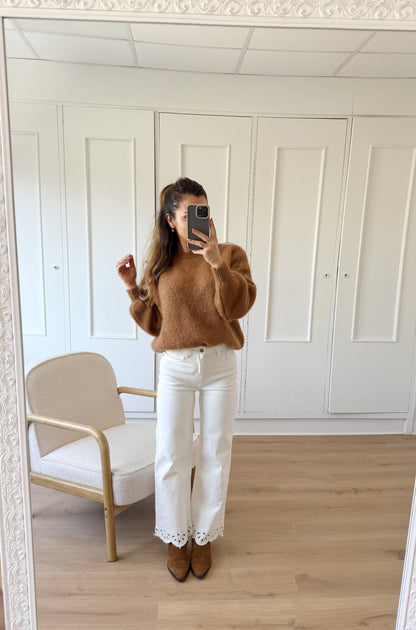 Jean cropped broderies Lola