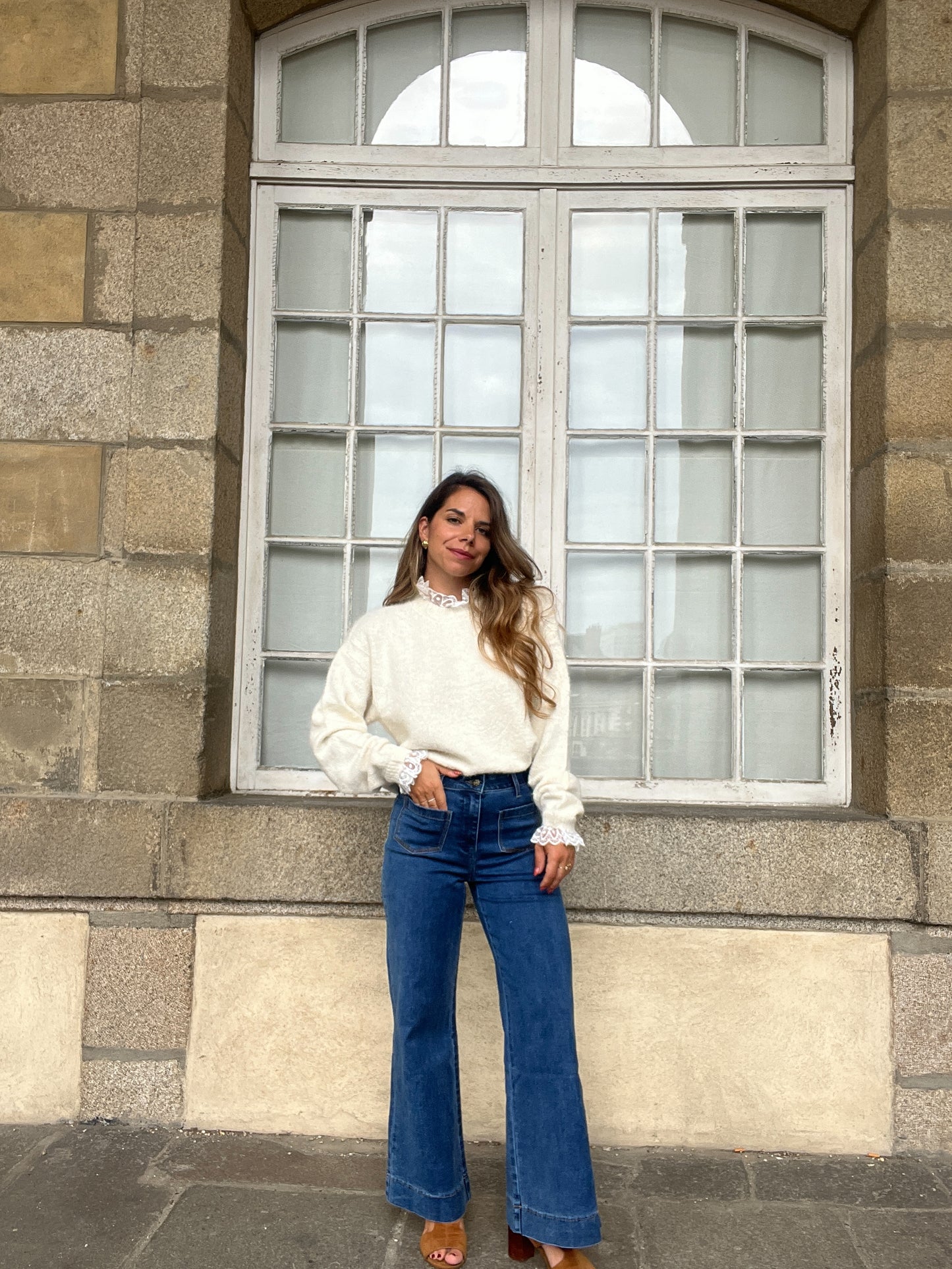 Pull avec dentelle Camille