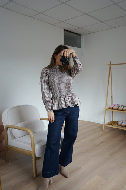 Blouse à carreaux Laura