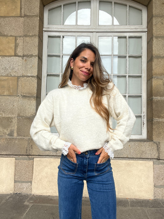 Pull avec dentelle Camille