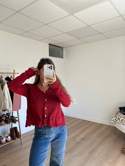 Cardigan Emma bordeaux
