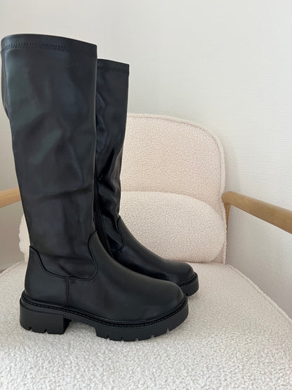 Bottes hautes noires Nora