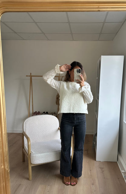 Pull sans manches Louisa beige