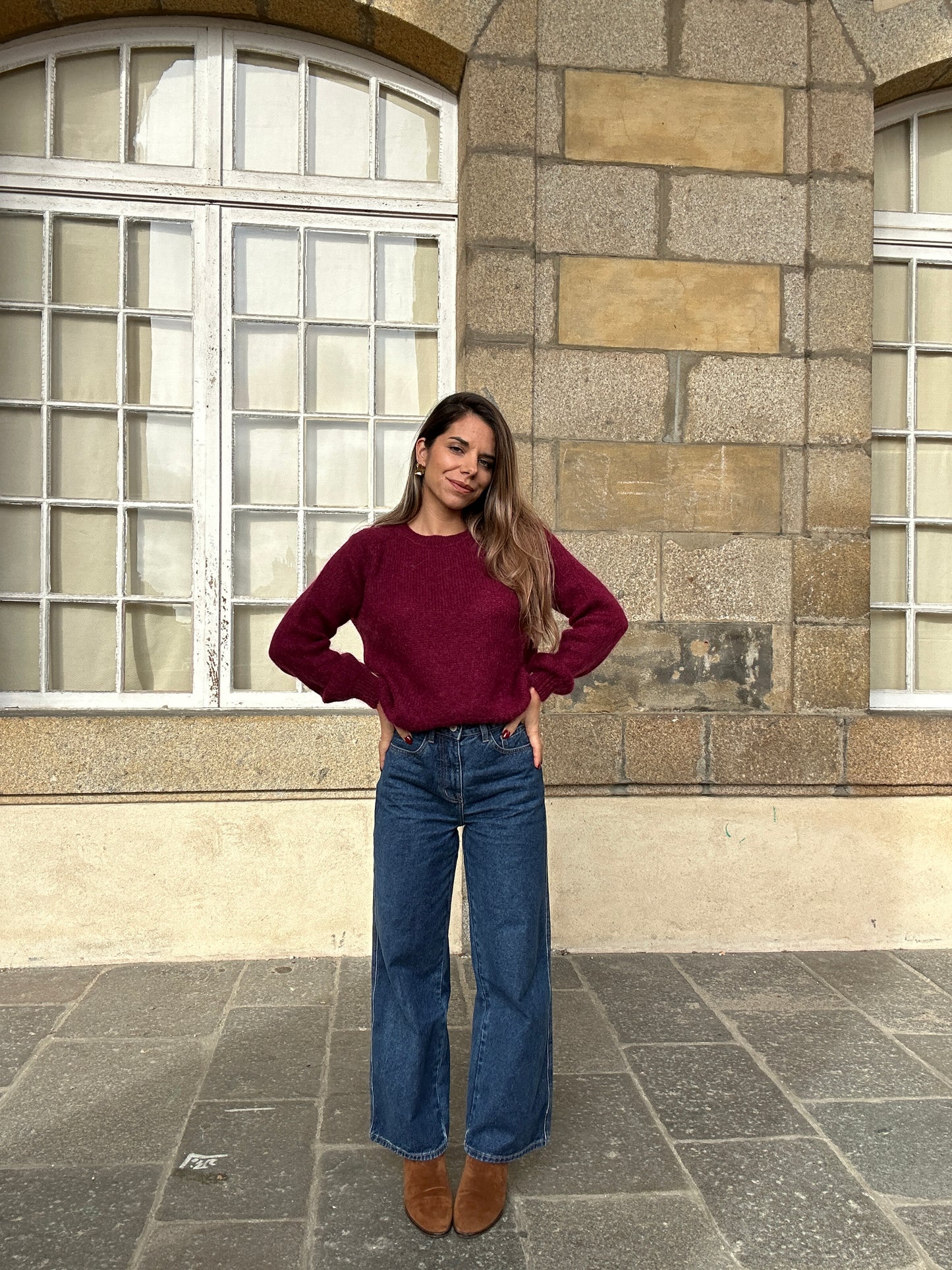 Pull Anna bordeaux
