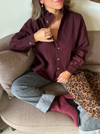 Veste en jean Céleste prune