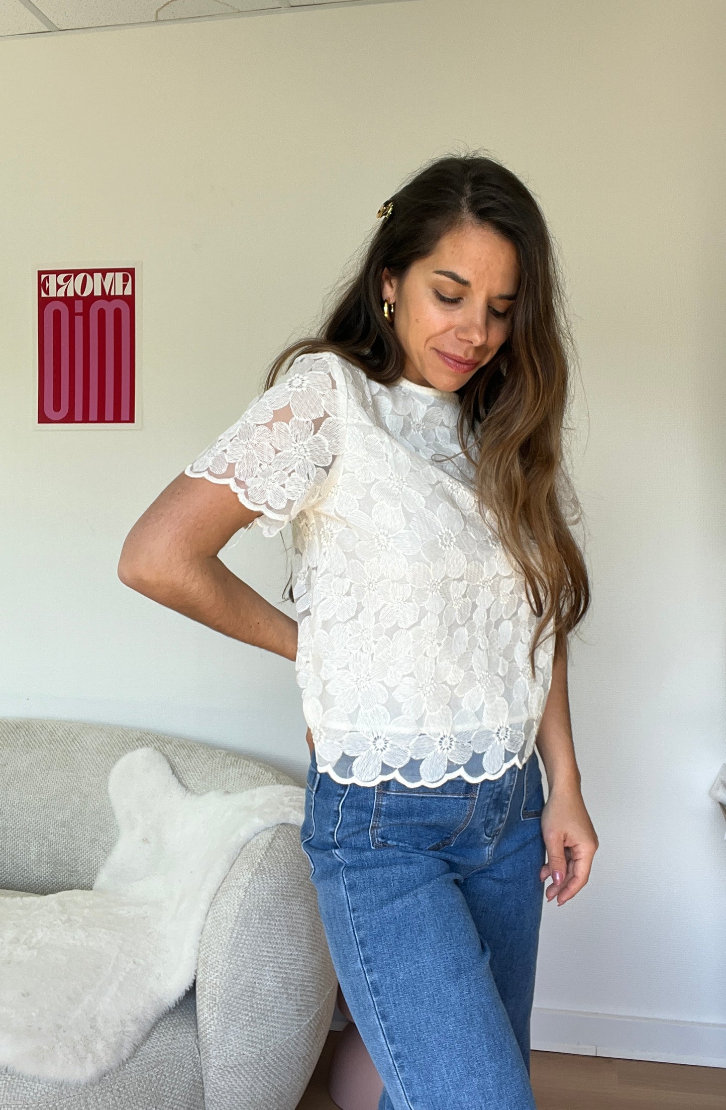 Blouse brodée mini Laura
