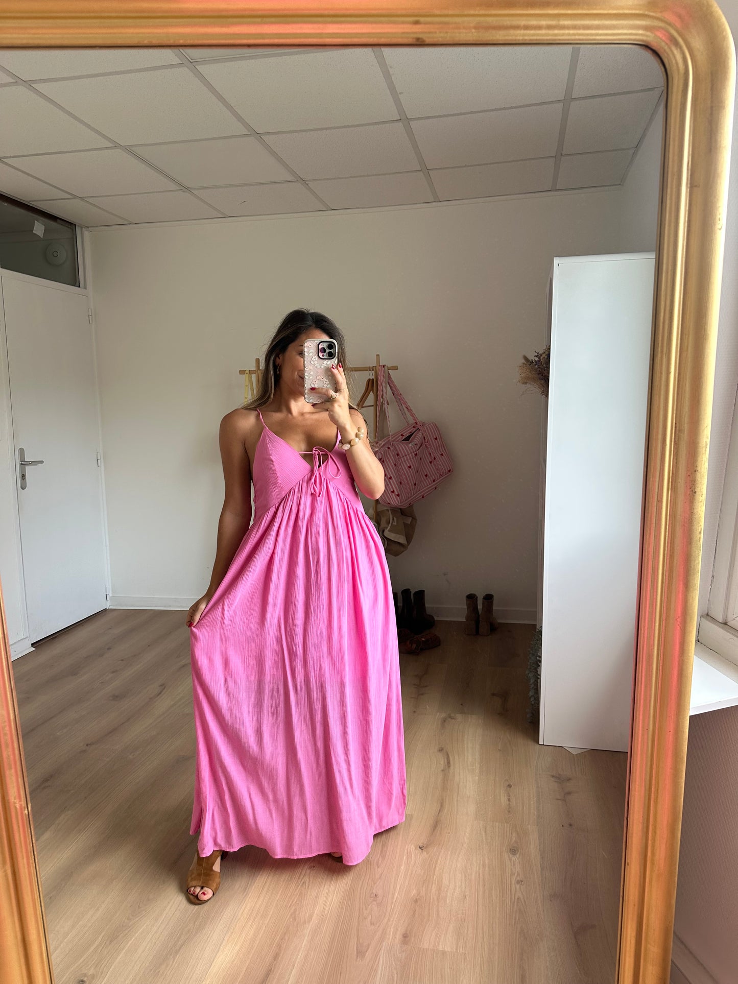 Robe longue Stella rose