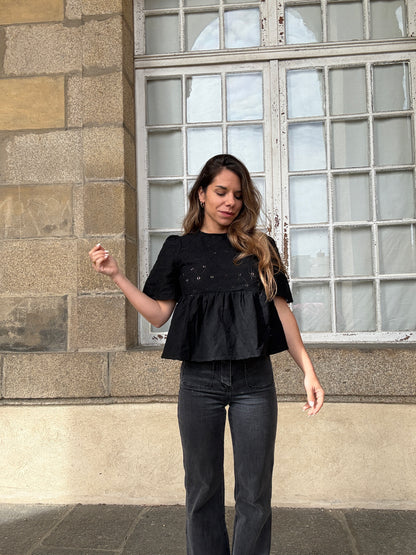 Top dentelle péplum Mira
