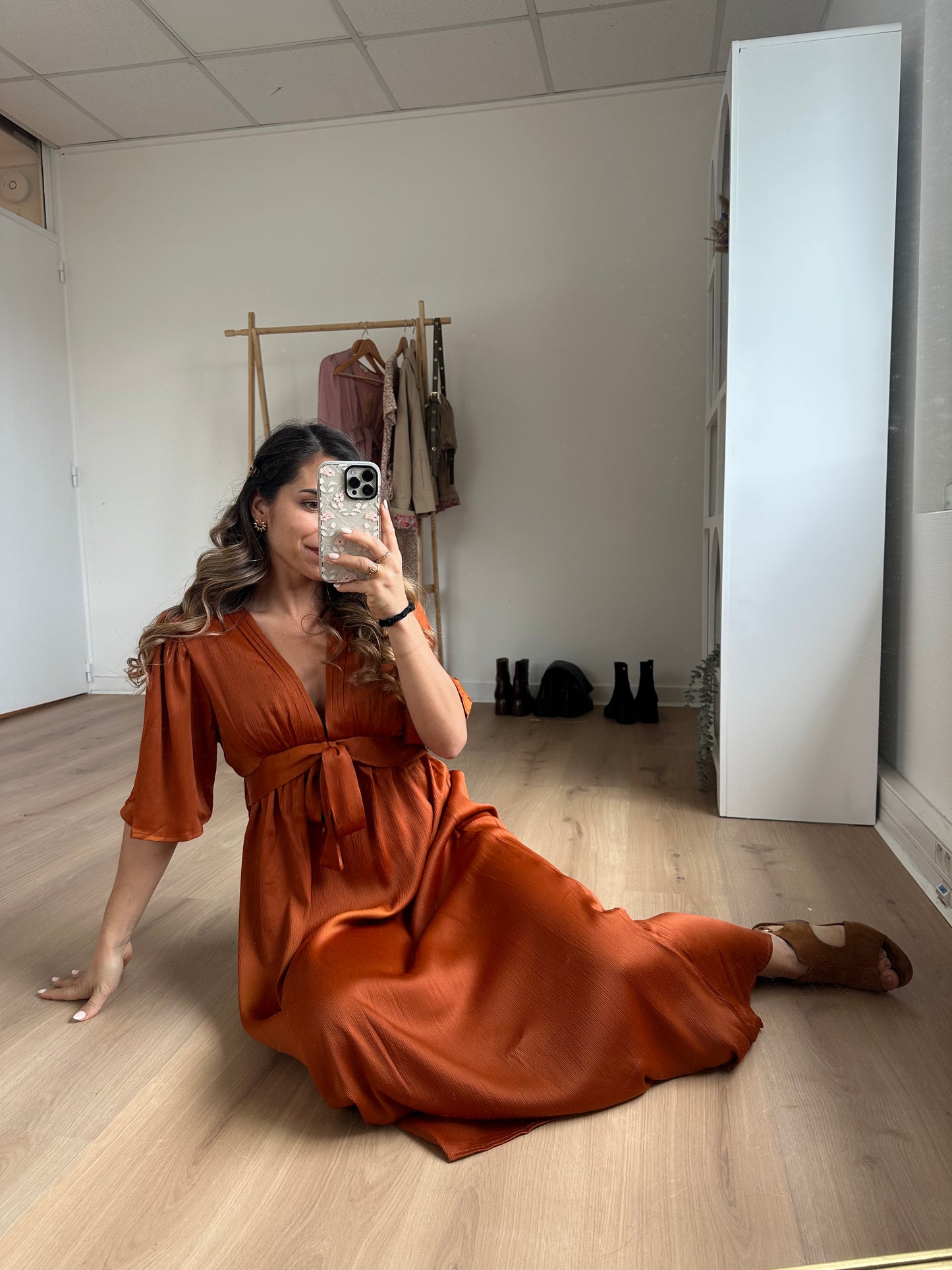 Robe longue Suzy terracotta