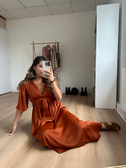 Robe longue Suzy terracotta