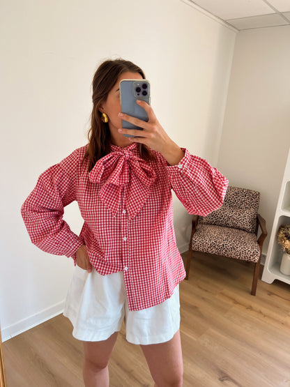 Blouse vichy rouge Alice