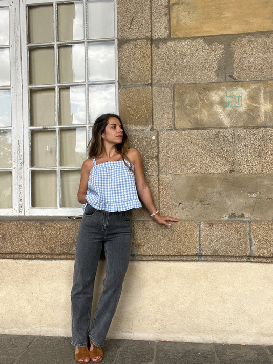 Jean droit Solange gris