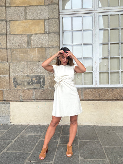 Robe courte Carlota beige