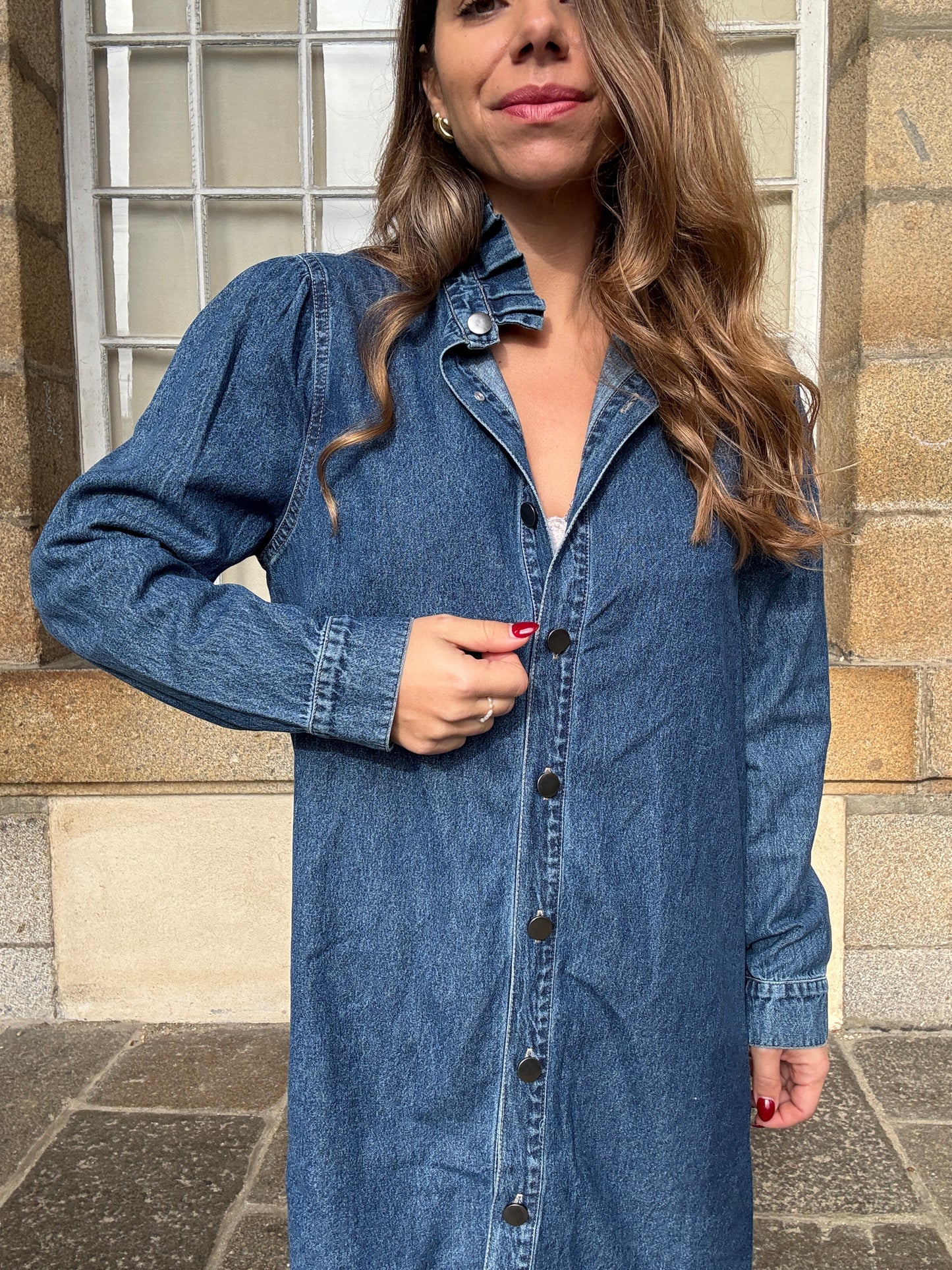 Robe en Jean Marion à manches longues