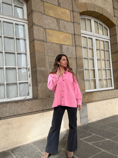 Veste en jean Céleste rose bonbon
