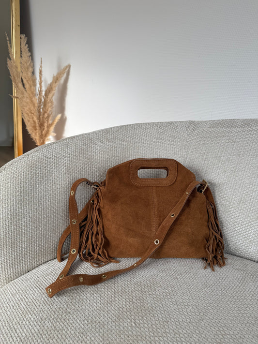 Grand sac à main en cuir Jodie camel