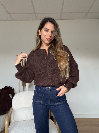 Cardigan Irène chocolat