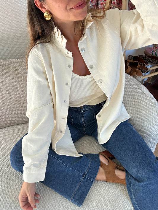 Veste en jean Céleste écrue