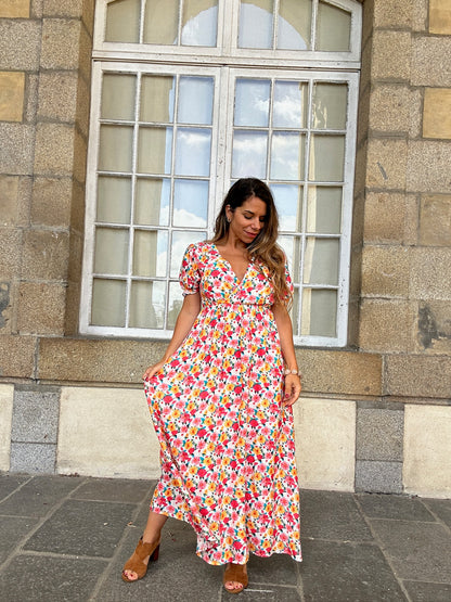 Robe longue fleurie Dorothée