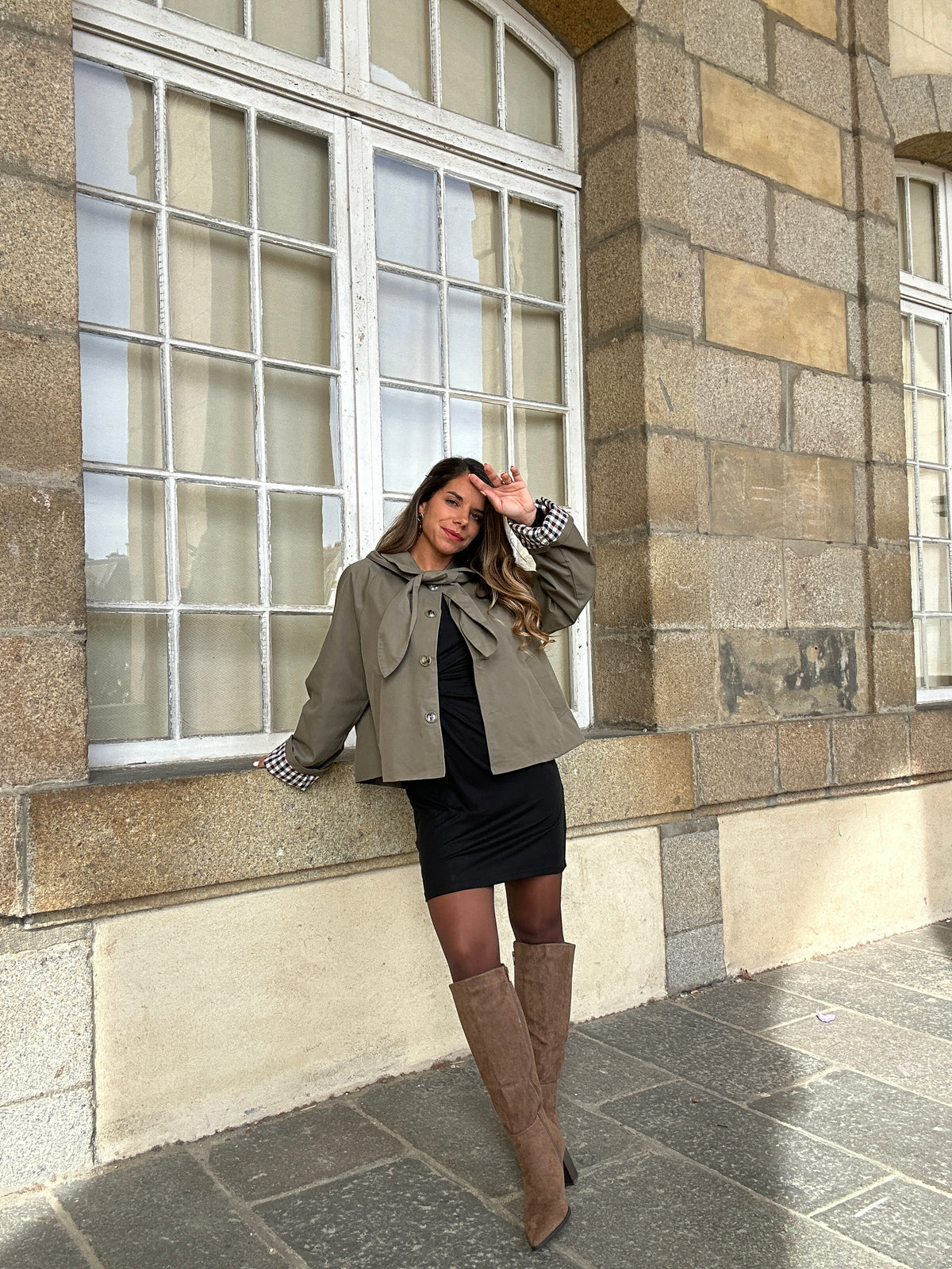Veste à capuche amovible Garance kaki