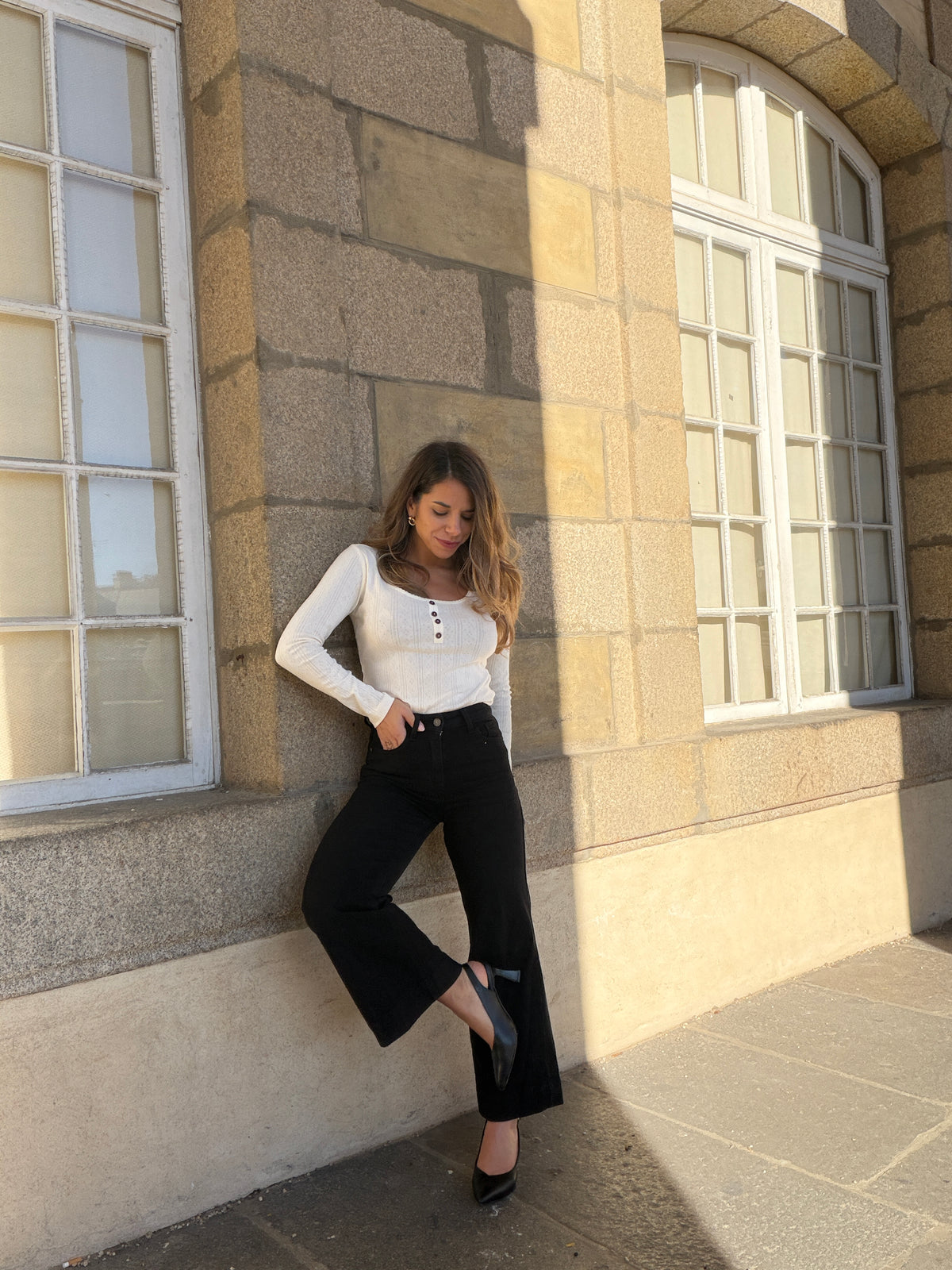 Top Cléo beige