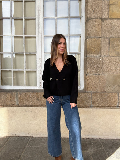 Pull en maille Amanda noire