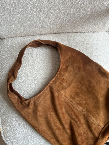 Sac à main en daim Marine Camel