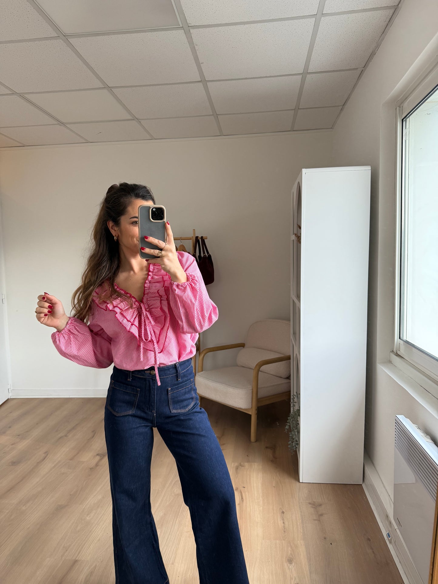 Blouse vichy rouge Stella