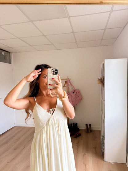 Robe longue Stella écrue