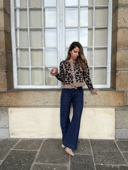 Cardigan Maxine léopard