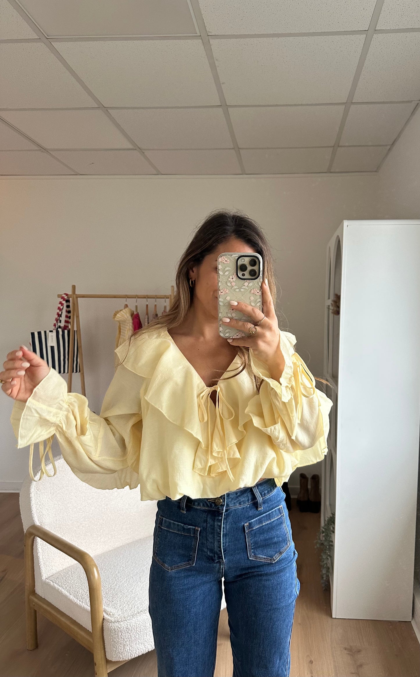 Blouse Iris jaune pâle