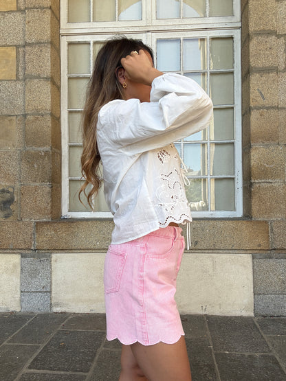 Short en jean Pippa rose