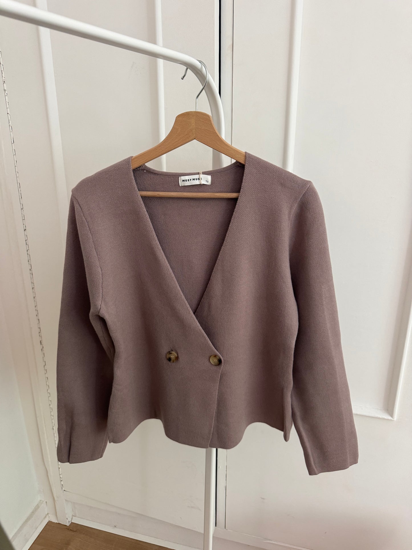 Blouse en maille Amanda taupe
