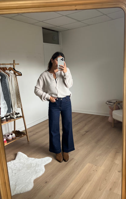Maille en laine Léonie taupe